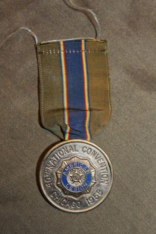 U.  S.  Veterans 1958 American Legion Chicago Convention Medal & Ribbon