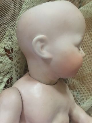 Antique Nippon Bisque Baby Doll 18” 5