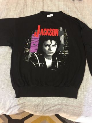Michael Jackson Bad 1988 Europe Tour Sweatshirt Vintage Xl