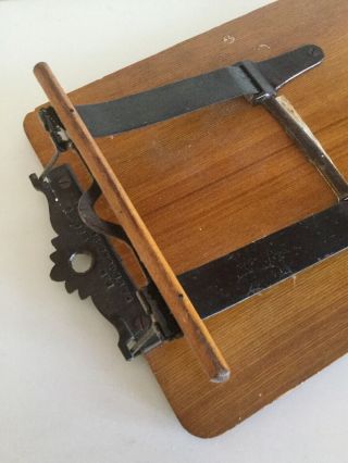 Victorian 1889 Patent “paper File” Clip Board General Store Cast Iron Wood Vtg