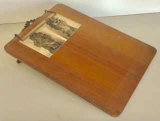 Victorian 1889 Patent “Paper File” CLIP BOARD General Store cast iron wood vtg 3