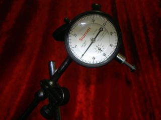 VINTAGE STARRETT 25 - 431 DIAL INDICATOR With MAGNETIC BASE and INDICATOR HOLDER 5