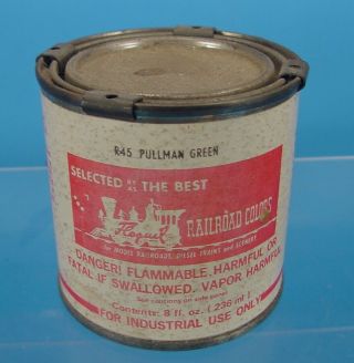 Fc5 Vintage Floquil R45 8 Ounce Industrial Can Pullman Green Railroad Paint Look
