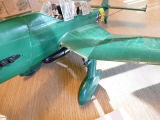 Vintage Cox Stuka JU - 87d Airplane Thimble Drome Gas Powered Green Version Rare 7