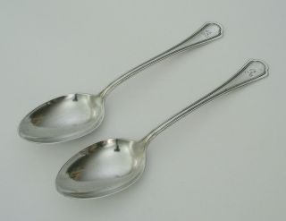 (2) Reed & Barton - Sterling Silver - Clovelly Pattern - 8 1/4 " Serving Spoons