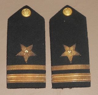 Vintage Wwii Us Navy Epaulets Shoulder Boards Dress Uniform Lt Lieutenant