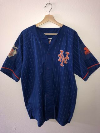 Vintage Starter York Mets Pin Stripe Jersey