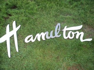Vintage Large Hamilton Watch Watches Dealer Advertising Sign