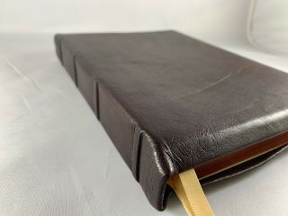 Esv Verse - By - Verse Reference Bible Rebound Premium Antique Marble Brown Goatskin