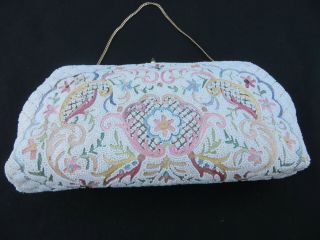 Vintage Beaded Clutch Bag / Evening Purse Made In France By Josef 9 1/4 "