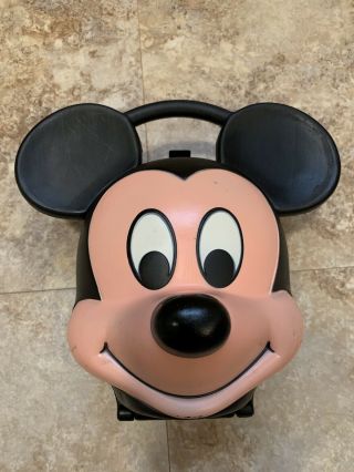 Disney Mickey Mouse Head Lunch Box - Vintage Aladdin 1980s