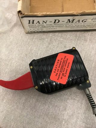 Vintage Han D Mag Model 10 Double Ended Probe Demagnetizer w/ Magnetometer 3