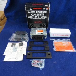 Nos Vtg Sparkomatic Sr334 Am/fm Stereo Cassette Car Radio Auto Reverse Complete