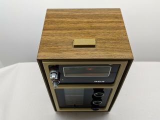 Vintage RCA Flip Clock Alarm AM/FM Radio Mod 1970 ' s Skinny,  Small Orange Glow 5