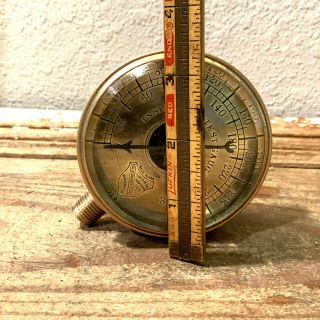 RARE: Vintage ASHCROFT Brass Pressure Gauge,  Open - Center Design,  Beveled Glass 8