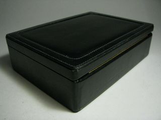 Vintage Authentic Black Leather Gucci Jewelry Box 2