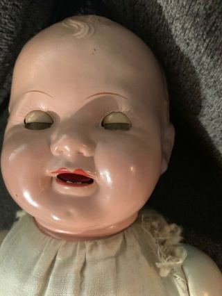 Antique big 25  chubby composition baby doll Believe is unmarked Acme Honey Baby 3