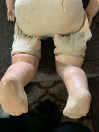 Antique big 25  chubby composition baby doll Believe is unmarked Acme Honey Baby 6