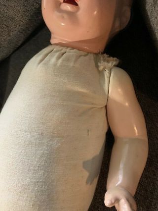 Antique big 25  chubby composition baby doll Believe is unmarked Acme Honey Baby 8