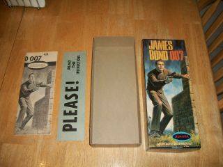Vintage 1966 Aurora James Bond 007 Model Empty Box With Instructions /card Only