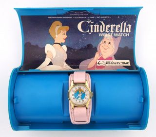 Vintage Cinderella Disney Character Watch In The Box By Bradley