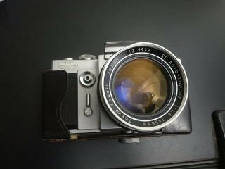 Topcon Re 35mm Vintage Film Camera With F=58mm 1:1.  4 Lens As - Is