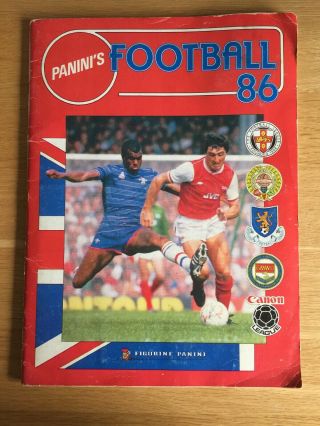 Panini Football 86 Sticker Album - Complete Vintage Book 1986