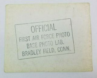BRADLEY FIELD Connecticut WWII Photograph SAFETY SIGN FIRST AIR FORCE PHOTO MPX 2