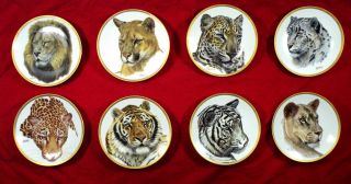 Vintage 1994 Lenox Great Cats Of The World Coll Of 8 Limited Edition Plates