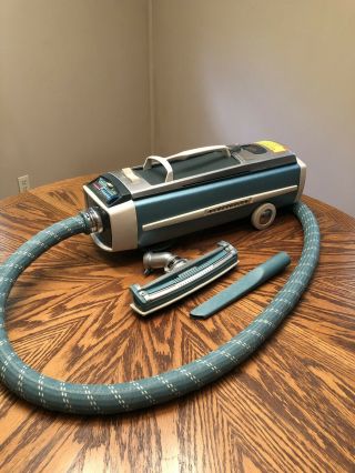 Vintage Electrolux Model 1205 Blue Vacuum Canister W/ Hose Only Vg