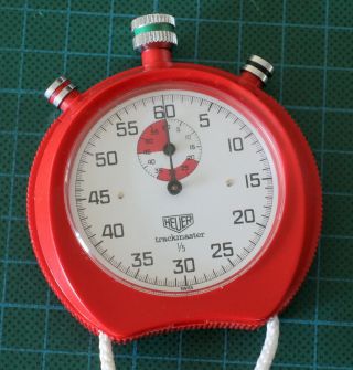 Vintage Swiss Chronometer Stopwatch Heuer Trackmaster 1/5 - 1970 