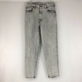 Vtg Levis 550 Jeans Men ' s Size 34 X 32 Black Acid Stone Wash Denim USA Made 2