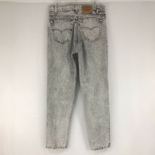 Vtg Levis 550 Jeans Men ' s Size 34 X 32 Black Acid Stone Wash Denim USA Made 4