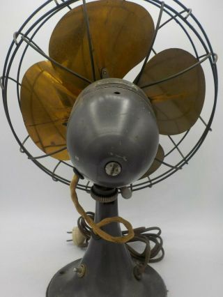 Vintage 1937 Emerson Electric Fan 6250 D Brass Blades Polishing Needed 5