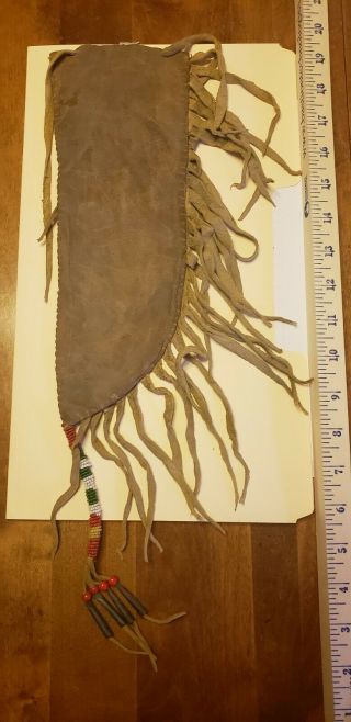 Vintage Antique Circa 1890 - 1930 Sioux Indian Beaded Knife Sheath 2