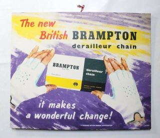 Vintage Brampton Derailleur Chain Advertising Shop Card