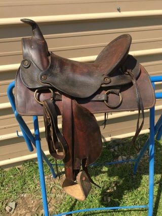 Used/vintage/antique Western A Fork Pony Saddle