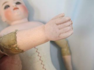 Antique German Bisque Kestner Doll Turned Shoulderhead Closed Mouth Bisque Arms 11