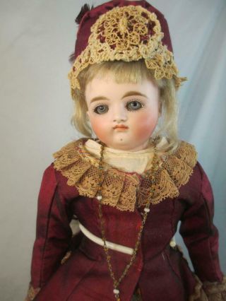 Antique German Bisque Kestner Doll Turned Shoulderhead Closed Mouth Bisque Arms