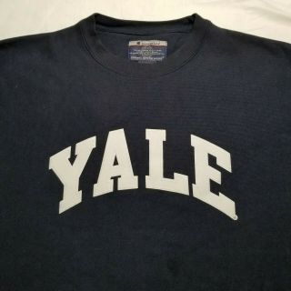 Vintage Champion Reverse Weave Yale University Hoodie Sweatshirt Men’s Sz Xl