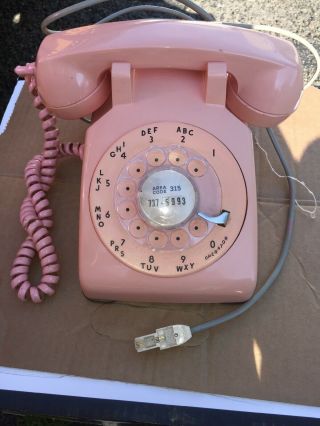 Vintage Western Electric Rotary Phone Pink -