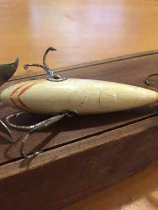 Heddon Minnow Lure 100 102 White Correct Wood Box 2 Belly Weights 10