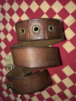 $185 Rrl Ralph Lauren Double Rl Hand Made In Italy Vintage Leather Belt 28 30