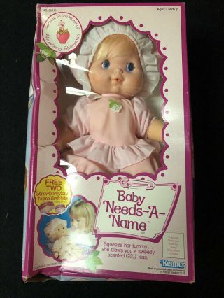 Vintage 1984 Strawberry Shortcake Baby Needs A Name Blow Kiss Baby Nrfb