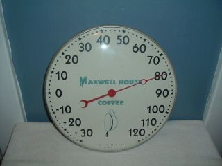 Antique Advertising Maxwell House Coffee Thermometer Round Oconnell & Co Vintage
