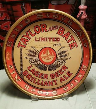 Nr - Antique Rare Taylor And Bate Limited Beer Tray (st.  Catharines,  Ont. )