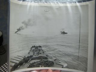 Wwii Press Release Photo Battleship War Battle On Sea