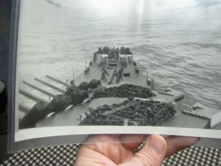 WWII PRESS RELEASE PHOTO BATTLESHIP WAR BATTLE ON SEA 5