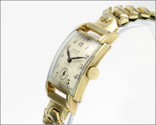 Runs Rare Vintage 1940 ' s GRUEN CURVEX Precision 10k Gold Filled Swiss Wristwatch 3