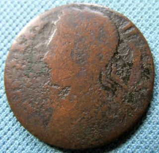 1776 Very Rare " Rubber Lady " Family Nonregal British Halfpenny Mule 2 - 76a